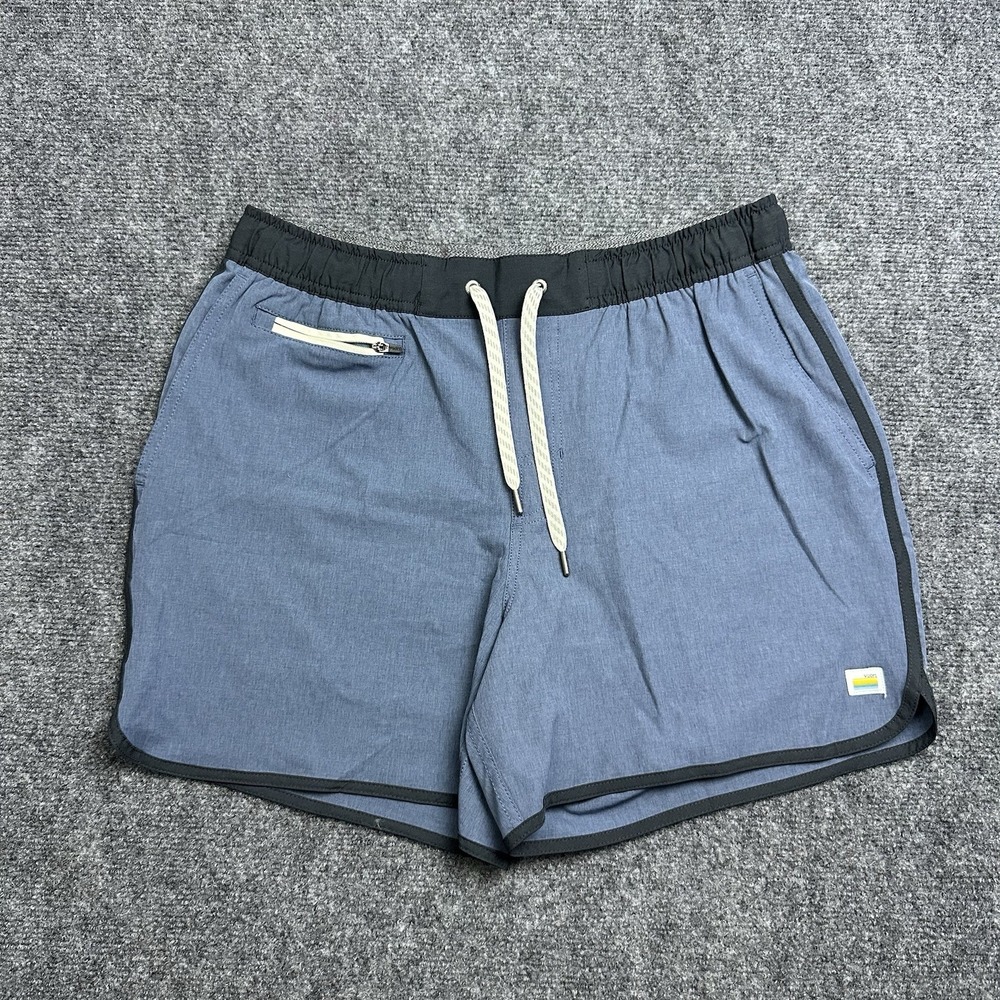 Vuori Banks Shorts Athletic Gym Unlined Blue Mens Medium 5" Inseam Active V366